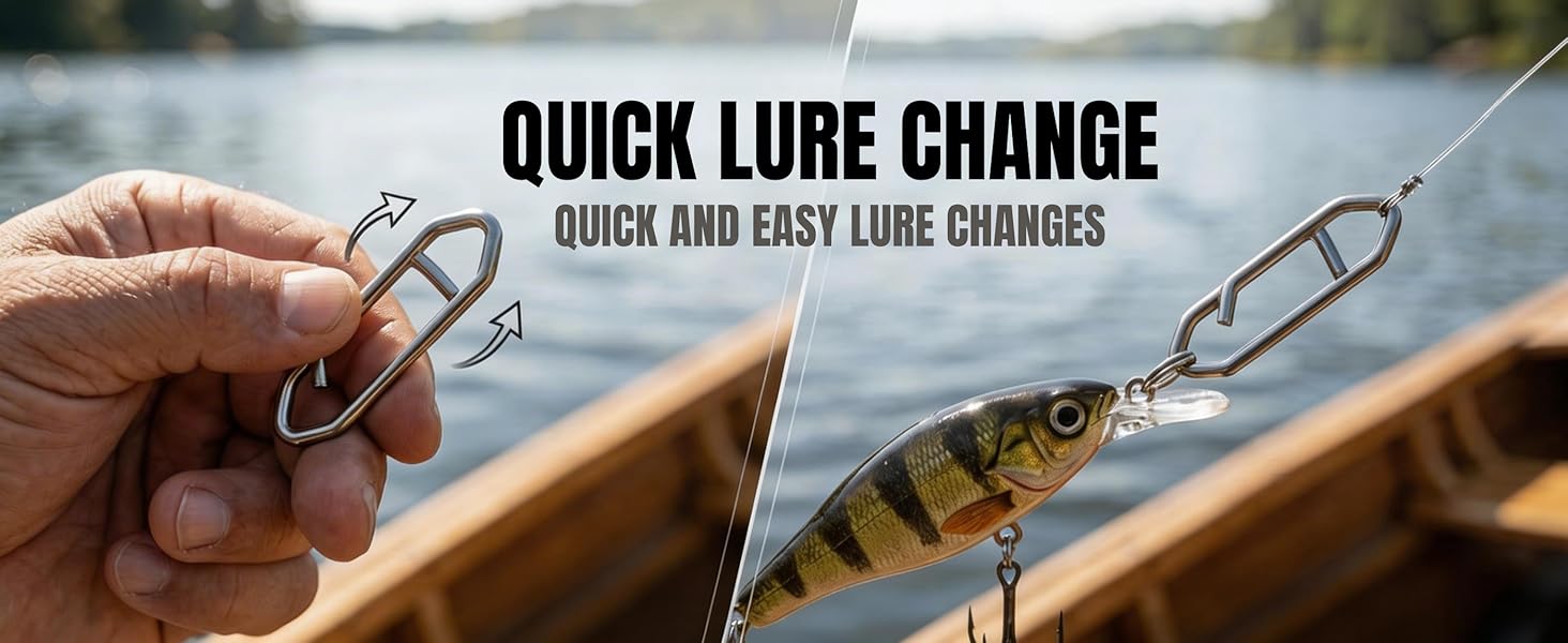 ELLYCIO fishing speed clips suitable for bass trout pike catfish saltwater and freshwater species